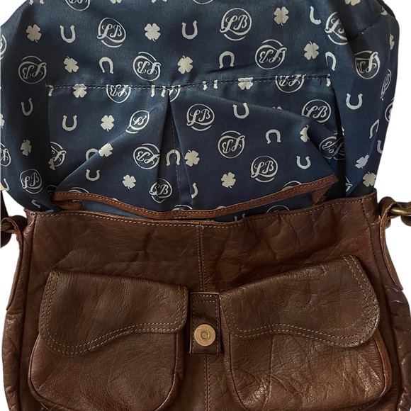 Lucky Brand | Brandy & Chocolate Piece Train Leather Shoulder Bag - Picture 6 of 11